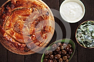 Phyllo pastry cheese pie