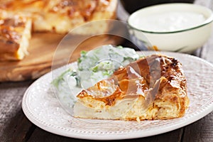 Phyllo pastry cheese pied