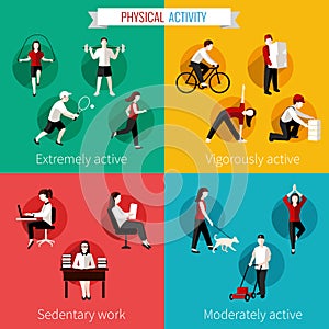 Physical activity flat set