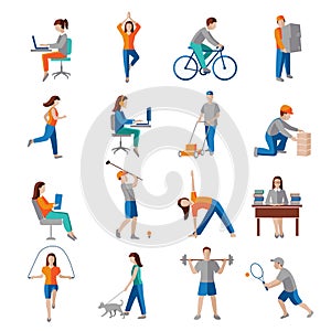 Physical activity icons photo