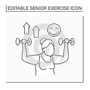 Physical activity line icon