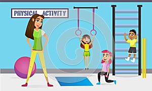 Physical Activity for Small Children with Teacher