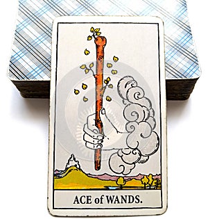 Ace of Wands Tarot Card Initiative Creative Inspirational Drive, Ambition, Adventure, Excitemen photo