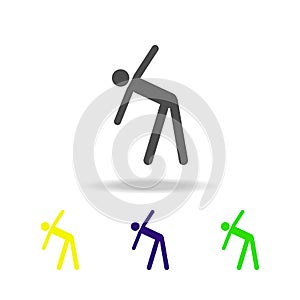 physical exercise multicolored icons. Element of sport multicolored icons Can be used for web, logo, mobile app, UI, UX