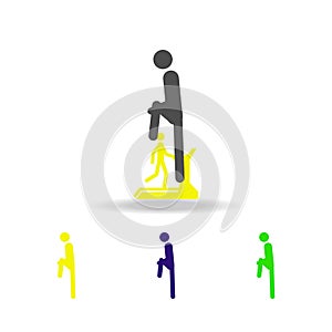 physical exercise multicolored icons. Element of sport multicolored icons Can be used for web, logo, mobile app, UI, UX