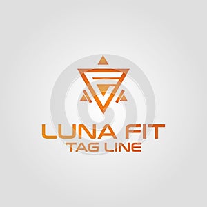 Physical fitness, letter LF vector logo design