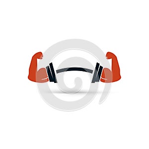Physical fitness logo design template, symbol  illustration design template