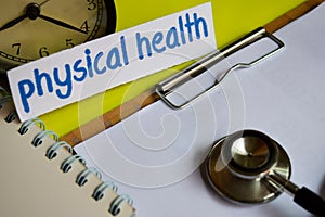 Physical health on healthcare concept inspiration on yellow background