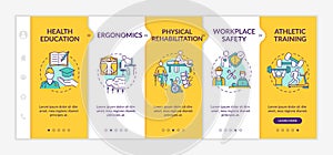 Physical health onboarding vector template