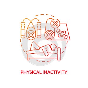 Physical inactivity concept icon