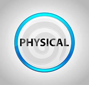 Physical Round Blue Push Button