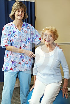 Physical Therapist and Patient