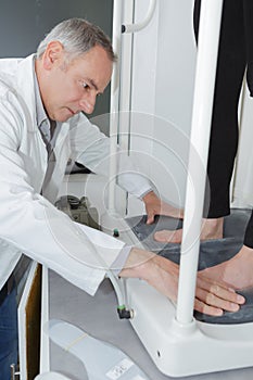 physical therapist at work