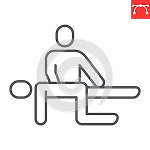 Physical therapy line icon