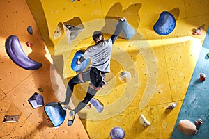 Physically challenged boulderer enjoys his extreme hobby, lives active life