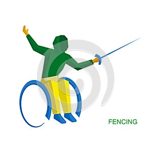 Physically disabled fencer