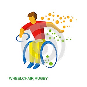 Physically disabled rugby player.