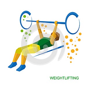 Physically disabled weightlifter. Weightlifting for people with