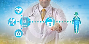 Physician Accessing Electronic Medical Records