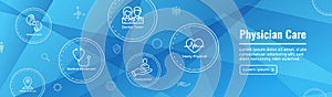 Physician Care Icon Set - Web Header Banner