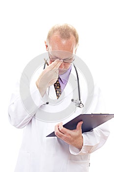 Physician having lot of work today