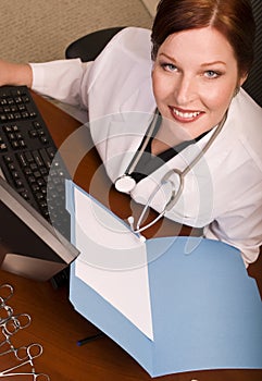Physician at her Desk