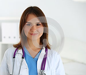 Physician ready to examine and help