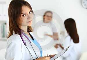 Physician ready to examine and help