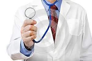 Physician with stethoscope