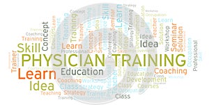 Physician Training word cloud.