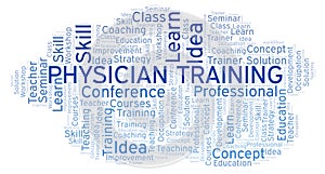 Physician Training word cloud.