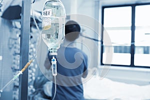 Physician works with critically ill patients