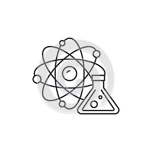 Physics and chemistry line icon concept. Physics and chemistry vector linear illustration, symbol, sign