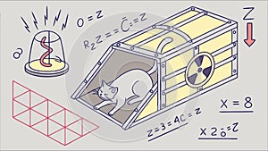 Physics equations on board, science education, learning and study vector design Generative AI