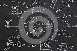 Physics formula chalkboard kinematics calculation photo