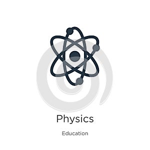 Physics icon vector. Trendy flat physics icon from education collection isolated on white background. Vector illustration can be