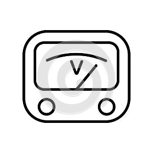 Physics icon vector. voltmeter illustration sign. measurements symbol. science logo.