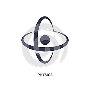 physics icon on white background. Simple element illustration from education 2 concept