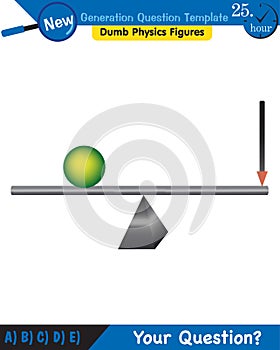 Physics, Lever examples  illustration, simple machines, next generation question template, dumb physics figures, exam questi