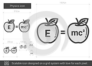 Fisica linea icona 