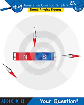 Physics, Magnets, Electromagnetic field and magnetic force, Polar magnet schemes, Educational magnetism physics vector