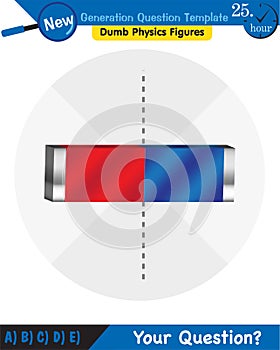 Physics, Magnets, Electromagnetic field and magnetic force, Polar magnet schemes, Educational magnetism physics vector