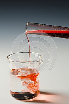 Physics. Miscible liquids. 1 of 4 image series. photo