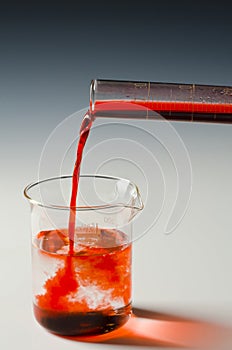 Physics. Miscible liquids. 2 of 4 image series. photo