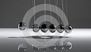 Physics in Motion - A Newtons Cradle