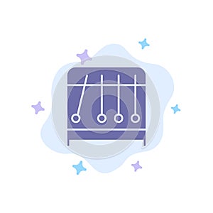 Physics, Pendulum, Science Blue Icon on Abstract Cloud Background