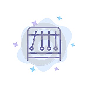 Physics, Pendulum, Science Blue Icon on Abstract Cloud Background