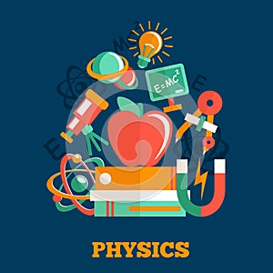 Physics science flat design