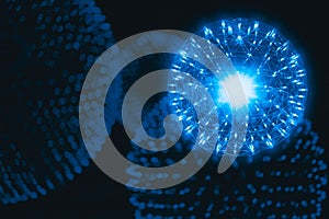 Physics science illusttration model concept.