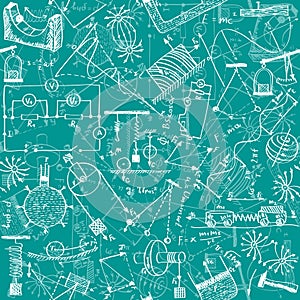 Physics seamless pattern